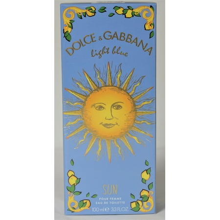 Dolce Gabbana Light Blue Sun Eau De Toilette Spray For Women, 3.3 Oz