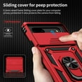 thumbnail image 2 of for Google Pixel 8A Case with Camera Lens Cover HD Screen Protector, 10 FT Military Grade Drop Protection, Magnetic Ring Holder Kickstand Protective Phone Case, Red, 2 of 13