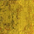 thumbnail image 1 of Ahgly Company Machine Washable Indoor Square Oriental Yellow Industrial Area Rugs, 5' Square, 1 of 4