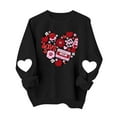 thumbnail image 5 of Dgankt Valentine's Day Shirts for Women Heart-Printed Crewneck Long Sleeve Shirts Casual Sweatshirt,Sizes XS-XL, 5 of 9