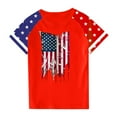 thumbnail image 4 of FamilyThread Kids American USA Flag Patriotic T Shirts 4th of July Summer T-Shirt for Boys Girls Short Sleeve American Flag Holiday Patriotic Tops, 4 of 4