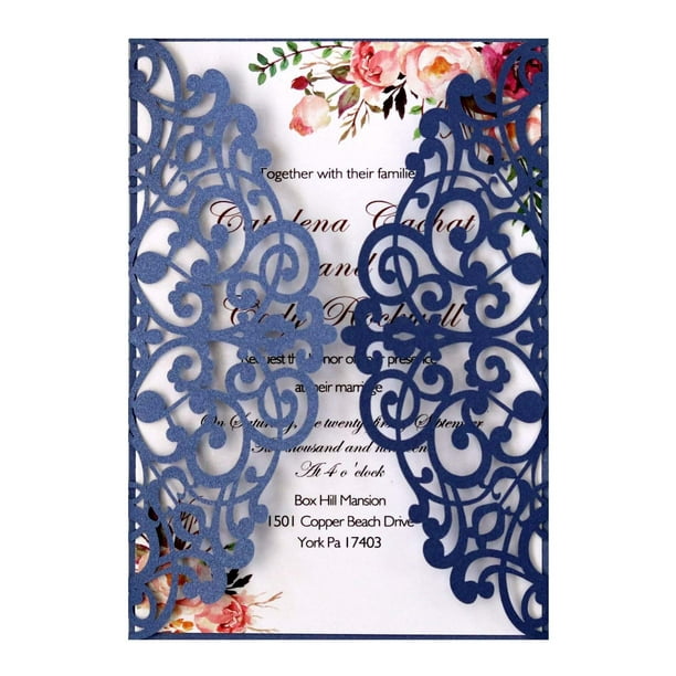 Invitación hueca para vacaciones, boda, hermosa tarjeta de felicitación de color rojo vino intenso, invitación al baño de la novia