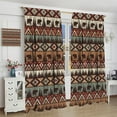 thumbnail image 4 of Bear Curtains Rustic Style Wildlife Bear Forest Tree Silhouettes Red Brown Vintage Farmhouse Art Print for Bedroom Living Room Bathroom Decor Rod Pocket Blackout Window Drape 42x63in, 4 of 6