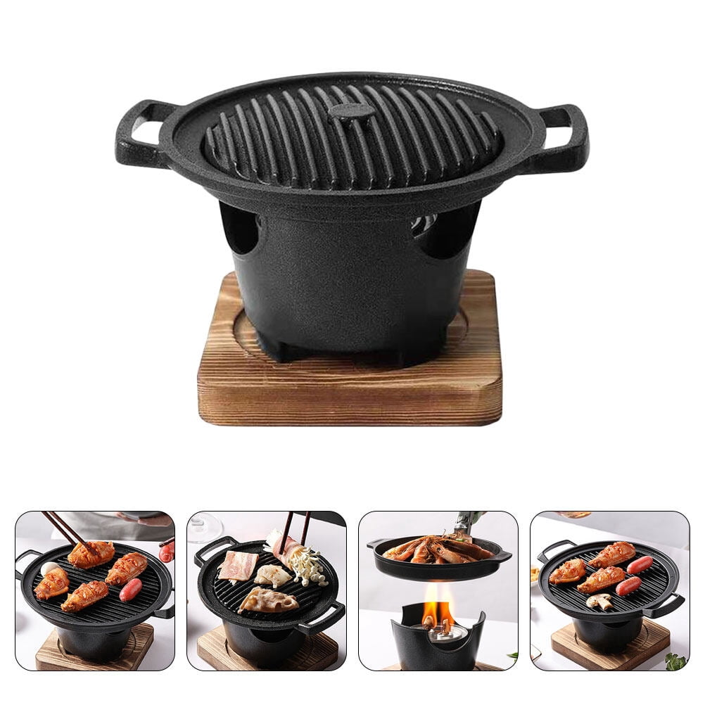 PAMINGONO 1Set Grill Stove with Space Saving Design Non Stick Aluminum for Home Use in Assorted Colors