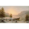 thumbnail image 3 of Mortimer L. Smith 14x10 Black Modern Framed Museum Art Print Titled - Winter Landscape (1878), 3 of 5
