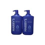 Harry’s Body Wash Stone Charcoal & Lime Scent, 30 fl oz Bottles, 2-Pack