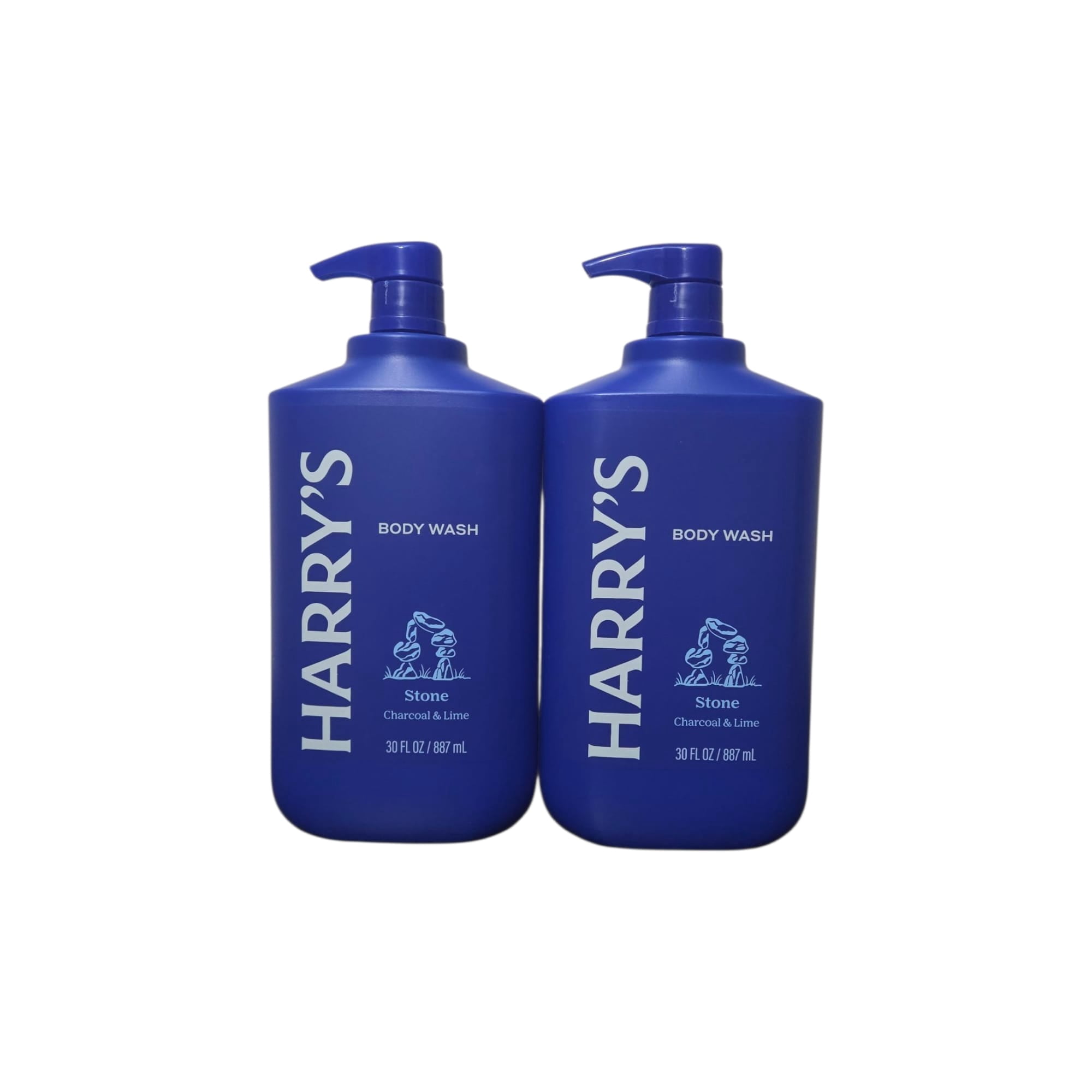 Harry’s Body Wash Stone Charcoal & Lime Scent, 30 fl oz Bottles, 2-Pack