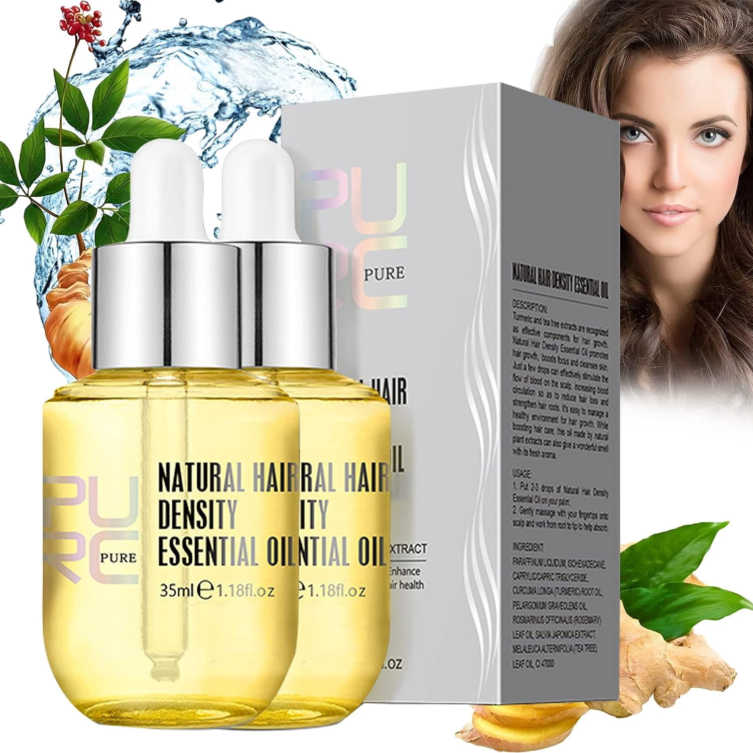 Savvy High Hair Growth, Purc Hair Growth Essence Oil, Purc Ginger Hair