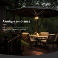 thumbnail image 3 of Luz para sombrilla de patio Nora·Gift con focos LED Edison, color café, 3 of 7