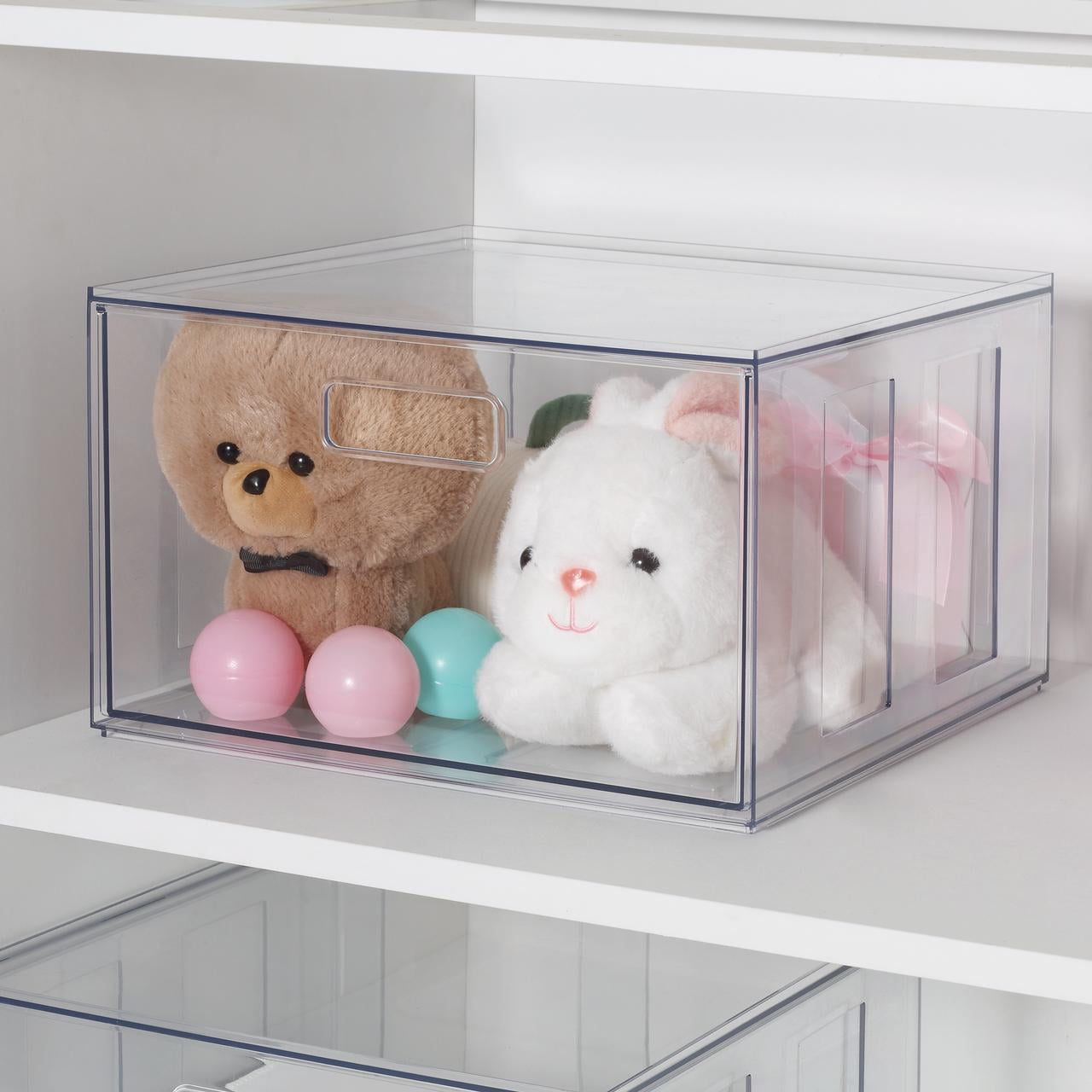 Mainstays Clear Glossy Plastic Pull-Out Closet Drawer Extra Large Size, Adult Size