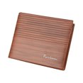 thumbnail image 4 of Cartera de cuero multifunción para hombre, monedero delgado, tarjetero, - Café ligero Sunnimix Billetera plegable unisex, 4 of 8