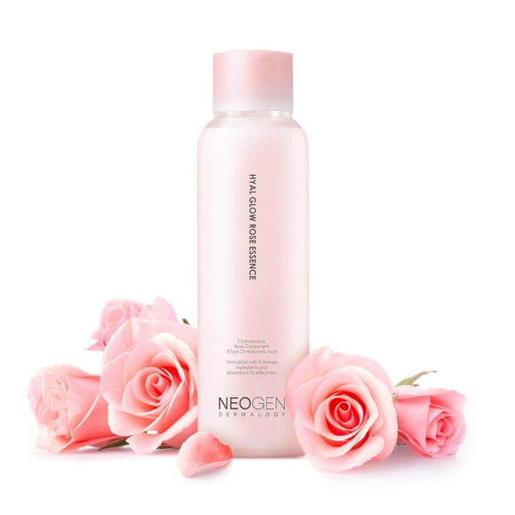Essence DERMALOGY de Neogen Hyal Glow Rose 160 ml con rosa de damasco