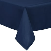 Unique Bargains Rectangle Tablecloth Washable Polyester Table Protector Navy Blue 83" x 59"