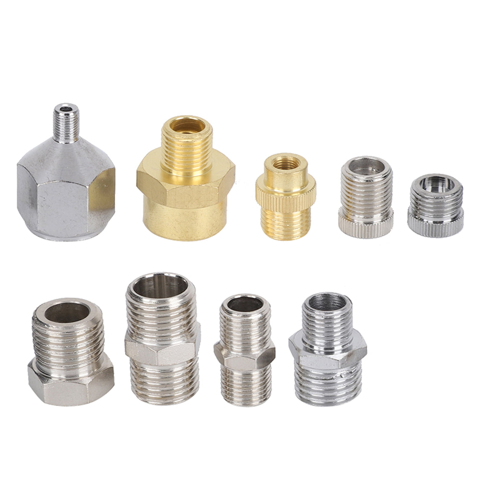 9pcs Airbrush Adapter Kit Fitting Connector Set For Compressor Airbrush Air Hose