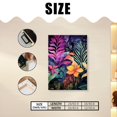 thumbnail image 2 of Canvas Prints Wall Art Framed Hanging Painting Wall Art,Tropical Jungle Scene With Colorful Flowers And Lush FoliageDecor Canvas Art for Home Decor, Living Room, Office-12x16 Inches, 2 of 4