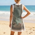 thumbnail image 7 of Short Sets Women 2 Piece Outfits Summer Crew Neck Tank Top and Shorts Set Sleeveless Cute Matching Sets Lounge Wear Army Green 2XL, 7 of 7