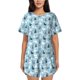 thumbnail image 1 of Fotbe Black White Gray Rabbit Conjunto de Pijama Estampado para Mujer, 2 Piezas, Ropa de Dormir con Camiseta de Manga Corta y Shorts Suaves-Medium, 1 of 6