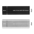 thumbnail image 4 of Graflsoa USB 3.1 M.2 NGFF SATA SSD Enclosure - Aluminum Alloy, 6Gbps, Plug & Play, Compatible with 22*30/42/60/80mm Drives, Black/Silver Options, 4 of 7