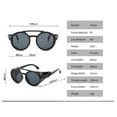 thumbnail image 2 of Sunglasses Steampunk Side Shields Leather Round Unisex Black, 2 of 2