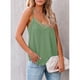 thumbnail image 3 of Camisola con cuello en V para mujer, camiseta sin mangas con ribete de encaje y tirantes finos, camiseta básica sin mangas para verano, 3 of 7