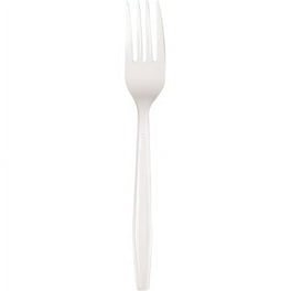 Mediumweight Polystyrene, Fork, White, 10 Boxes of 100/Carton Mediumweight Polystyrene, Fork, White, 10 Boxes of 100/Carton