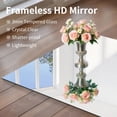 thumbnail image 2 of VONIGEE 18x24 Inch Frameless Bathroom Mirror, Rectangle Wall Mirror with Polished Edge for Over Sink, Vanity Mirror for Bathroom, Bedroom, Living Room, Hangs Horizontally or Vertically, 2 of 9