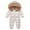 Beige Outfits fot Kids, variant on AINIYS Kids Metallic Snowsuit with Faux Fur Hooded Neckline, Zip Closure, Warm Design Children's Clothing for Winter & Outdoor Wear Beige 2 Years