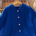 thumbnail image 7 of KyCheLot Girls Casual Set Schoolwear Long Sleeve Button down Shirt and Wide Leg Pants with Pockets 2 Piece Outfit 7-12Years, 7 of 7