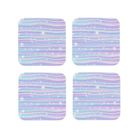 

Tideii Striped Gradient for Leather Coasters 4 Pieces Anti-fouling and Anti-scalding Decorative Coasters Suitable for Restaurants Kitchens Coffee Shops-Square