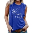 thumbnail image 1 of Qiopertar Blouse Sans Manches Imprimée Mode Décontractée pour Femmes Col Rond Sexy Pull-Over Slim Offres de la Semaine Liquidation à Moins de 5$ jusqu'à 90 % de Réduction, 1 of 4
