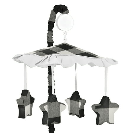 UPC: 0846480074144 | Buffalo Check Black and White Musical Mobile