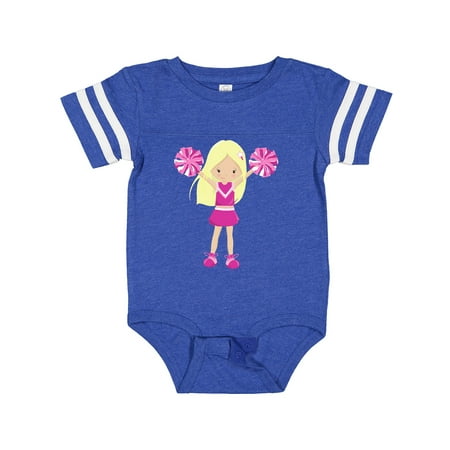 

Inktastic Cheerleaders Cute Girl Blonde Hair Cheerleading Gift Baby Girl Bodysuit