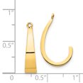 thumbnail image 2 of 14K Yellow Gold Polished J-Hoop Earring Jackets, 2 of 5