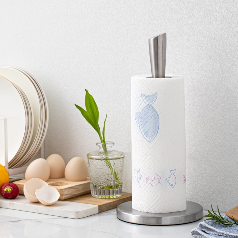 CHUNYAN The Kitchen Vertical Tissue Holder Tissue Holder Restaurant Roll Paper Rack Stainless Steel Table Towel Holder Without Punching