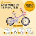 thumbnail image 2 of RoyalBaby Princess Girl Bicycle 16" with Training Wheels & Kickstand, Pink, 2 of 12