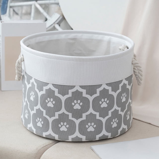 Cesta plegable para telas - Caja de tela gris para organización del hogar, ropa y juguetes, 13,78x9,84 pulgadas
