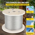 thumbnail image 2 of KFFKFF 316 Stainless Steel Wire Rope 500FT Stainless Steel Cable 5/32 Inch 1x19 Steel Cable for Railing Decking DIY Balustrade (500FT), 2 of 9