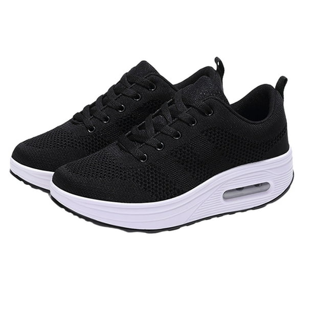 Zapatillas con plataforma para mujer Air Cushion | Zapatos Para Caminar Mujer Cómodos Todo El Día | Fondo basculante grueso.