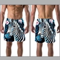 thumbnail image 3 of luoweisi Men's Beach Shorts Quick Dry Swim Trunks with Mesh Lining Zebra S, 3 of 5