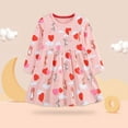 thumbnail image 1 of Cowsor Robe Fille Dessin Animé Appliqué Robes de Fête Décontractées Jersey Coton à Manches Longues, 1 of 7