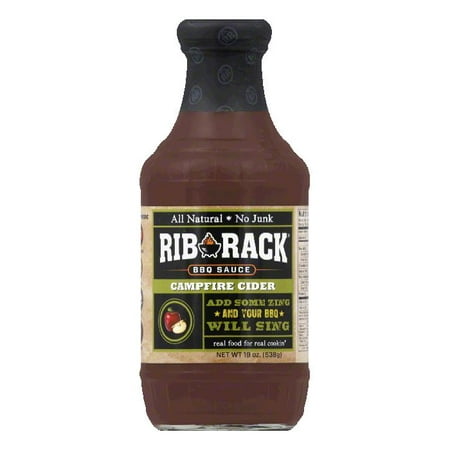 Rib Rack Campfire Cider BBQ Sauce, 19 OZ (Pack of
