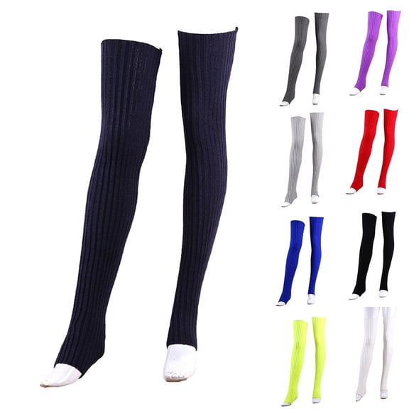 Extra Long 31.5 Inch Knit Thigh High Footless Socks Soft Thick Winter Wear for Women