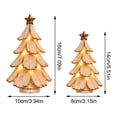 thumbnail image 4 of 2PCS Christmas Tree Figurine, Christmas Tabletop Centerpiece with Glowing LED Lights, Winter Pine Festive Holiday Decor, Christmas Gift, 4 of 7