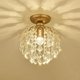 thumbnail image 1 of Crystal Ceiling Light, Modern Luxury Small Crystal Ceiling Light, Aisle Corridor Lamp, Balcony Wall Cabinet, Round Entrance Lamp, 1 of 3