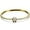 Gold, variant on Stainless Steel Oval Shape Cubic Zircon Bangle Bracelet
