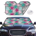 thumbnail image 2 of Kdxio Tropical Leaves Print Windshield Sun Shade,UV Rays and Sun Heat Protection,Sunshade for Car Windshield,Car Shade Front Windshield - Small, 2 of 5