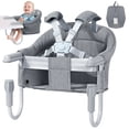 thumbnail image 4 of Orzbow Hook On High Chair, Portable High Chair for Babies- Fits Tables 0.78 to 3.14inchs Thick, Collapsible Clip On Counter High Chair with Carry Bag for Travel, Home and Restaurant, Gray, 4 of 8