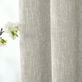thumbnail image 4 of RISSIEN Burlap Linen Farmhouse Curtains 84 inch Length 2 Panels for Living Room Textured Thick Light Filtering Privacy Window Curtain Drapes with Grommet for Bedroom 7ft (52x84 Beige), 4 of 8