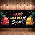 thumbnail image 6 of LUUFILx Happy Last Day of School Backdrop Banner Background Decoration for Classroom Party Supplies Graduation Celebration Photography Props, 6 of 9