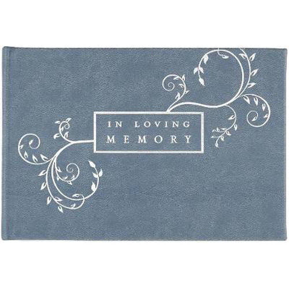 In Loving Memory Funeral Guest Book Blue (Memorial Book) Walmart